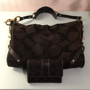 Coach Purse & Wallet Combo - Black